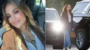 Jennifer Lopez leaving a business meeting in LA